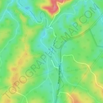 Livingstone Creek topographic map, elevation, terrain