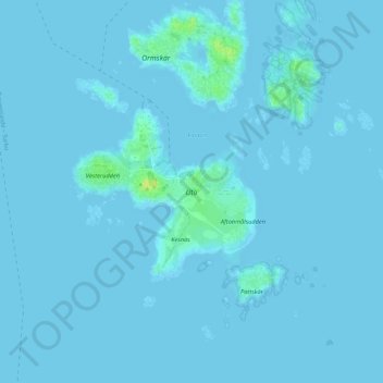 Utö topographic map, elevation, terrain