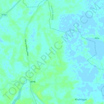 Talasadar_union_satkhira topographic map, elevation, terrain