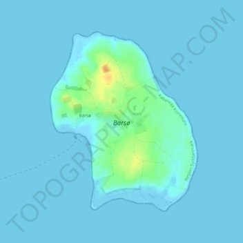 Barsø topographic map, elevation, terrain