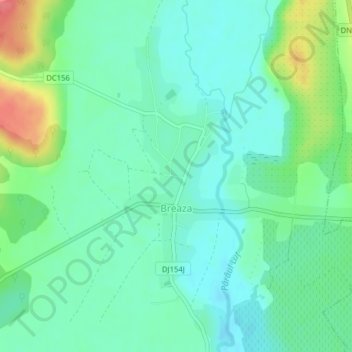Breaza topographic map, elevation, terrain