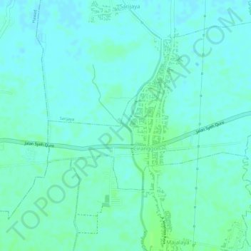 Sungai Citarum topographic map, elevation, terrain