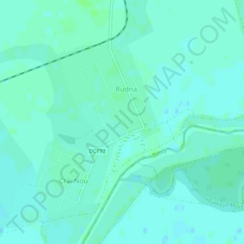 Timiș topographic map, elevation, terrain