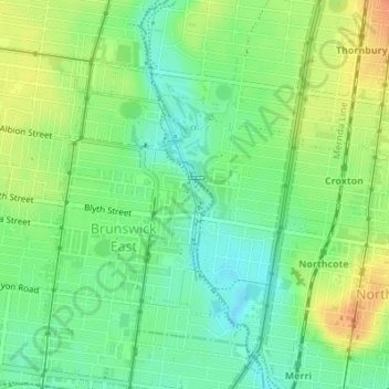 CERES Environment Park topographic map, elevation, terrain