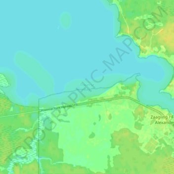 Traverse Bay topographic map, elevation, terrain