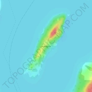 Inchmurrin topographic map, elevation, terrain