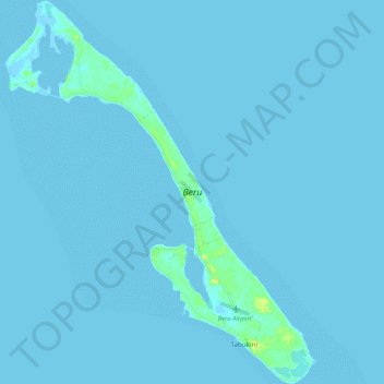 Beru topographic map, elevation, terrain