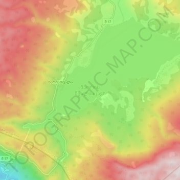 Shaori Reservoir topographic map, elevation, terrain