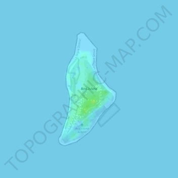 Bird Island topographic map, elevation, terrain