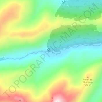 Glen Pean topographic map, elevation, terrain