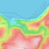 East Lyn topographic map, elevation, terrain