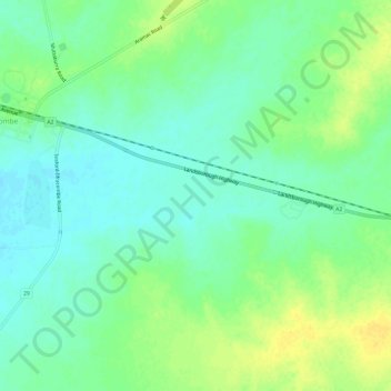 Collumpton Creek topographic map, elevation, terrain