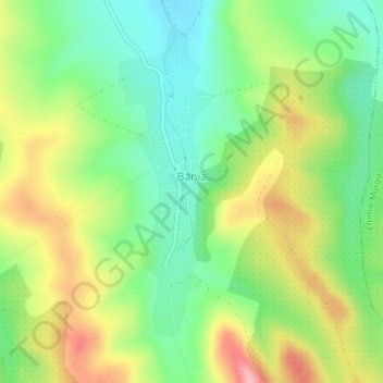 Bănia topographic map, elevation, terrain