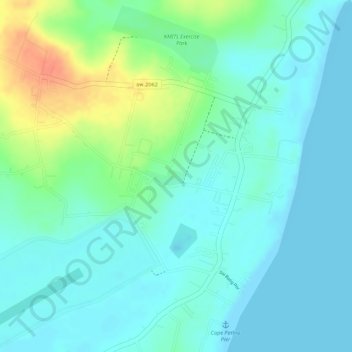 KMITL Park topographic map, elevation, terrain