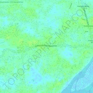 Anakulam topographic map, elevation, terrain