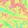 Hispar Glacier topographic map, elevation, terrain