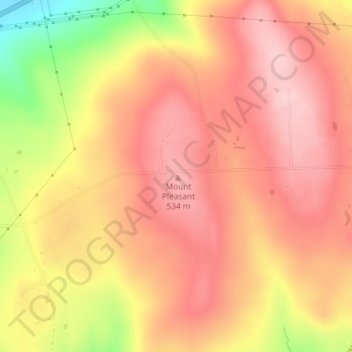 Hartung-Boothroyd Observatory topographic map, elevation, terrain