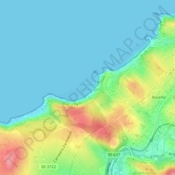 Barinatxe - La Salvaje topographic map, elevation, terrain