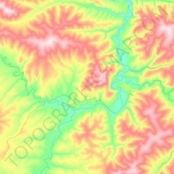Chicken topographic map, elevation, terrain