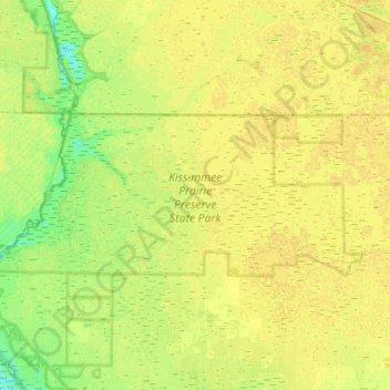 Kissimmee Prairie Preserve State Park topographic map, elevation, terrain