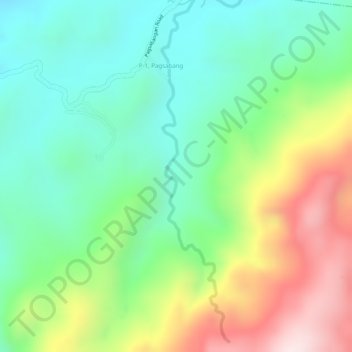 Cateel River topographic map, elevation, terrain