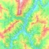 Minero topographic map, elevation, terrain
