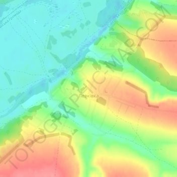 Levkivka topographic map, elevation, terrain