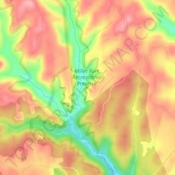 Highlands topographic map, elevation, terrain