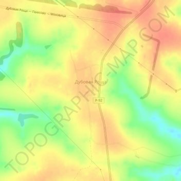 Дубовая Роща topographic map, elevation, terrain