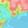 Dover Castle topographic map, elevation, terrain