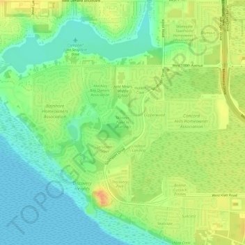 Mariner Point At Southport topographic map, elevation, terrain