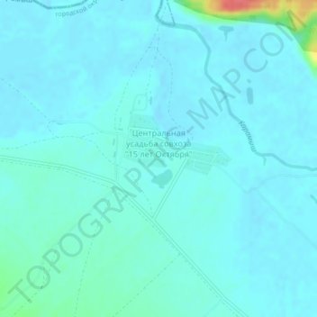 Центральная усадьба совхоза "15 лет Октября" topographic map, elevation, terrain