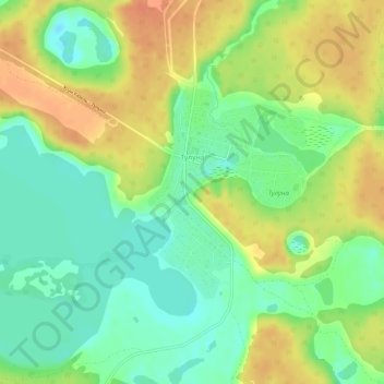 Тулуна topographic map, elevation, terrain