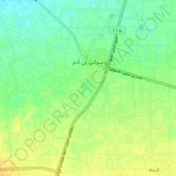 Sawani Bin Adam topographic map, elevation, terrain