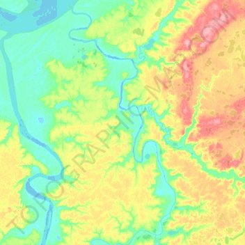 Малая Хета topographic map, elevation, terrain