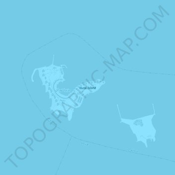 Nurai Island topographic map, elevation, terrain