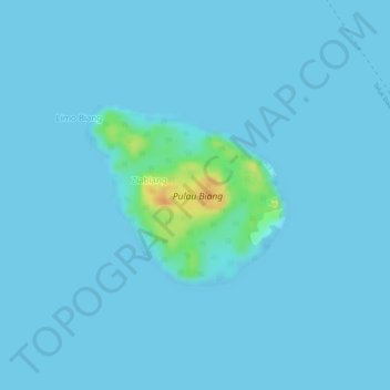 Pulau Biang topographic map, elevation, terrain
