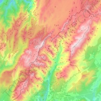 Sierra de Castril topographic map, elevation, terrain