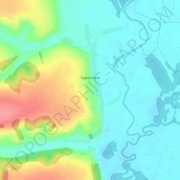 Kurilovka topographic map, elevation, terrain