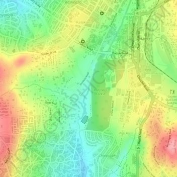 Limbe topographic map, elevation, terrain