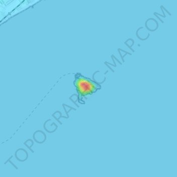 Isola Gallinara topographic map, elevation, terrain
