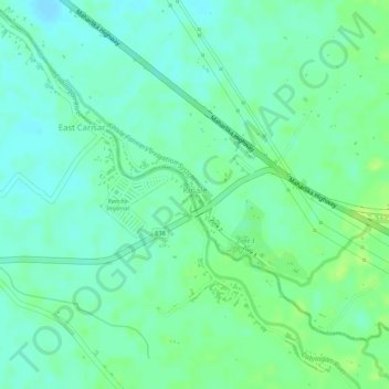 Kinale topographic map, elevation, terrain