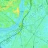 Vauxhall Pleasure Gardens topographic map, elevation, terrain