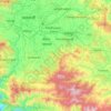 Kathmandu Valley topographic map, elevation, terrain