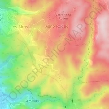 La Maroma topographic map, elevation, terrain