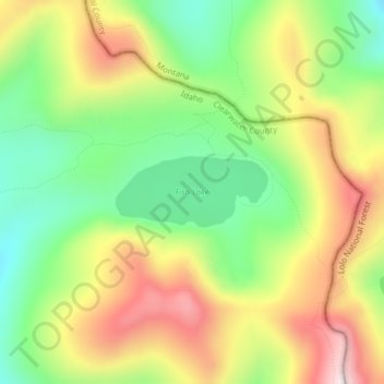 Fish Lake topographic map, elevation, terrain