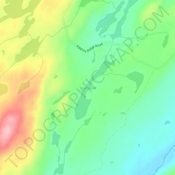 Spot Pond topographic map, elevation, terrain