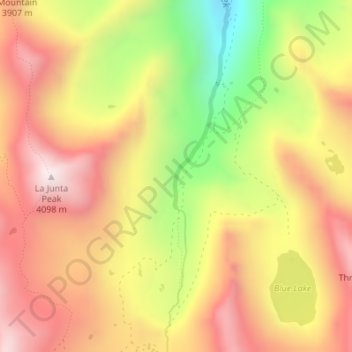 Bridal Veil Creek topographic map, elevation, terrain