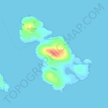 Mousa topographic map, elevation, terrain