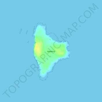 Auskerry topographic map, elevation, terrain